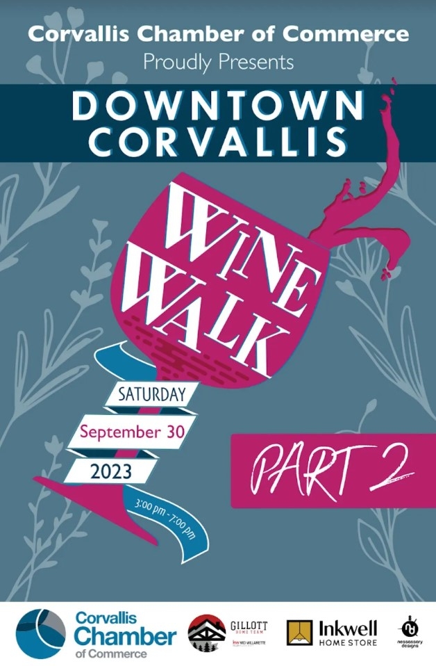 Corvallis wine walk logo